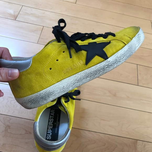 golden yellow sneakers